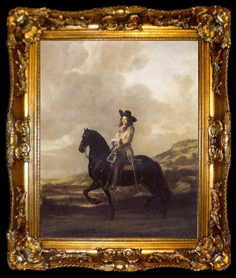 framed  Thomas De Keyser Equestrian Portrait of Pieter Schout, ta009-2